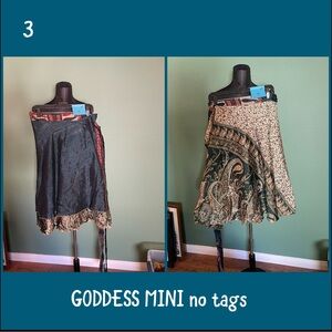 ✨3 for $60✨DARN GOOD YARN Reversible Sari Wrap Skirt  PlusSize Goddess Mini NWOT